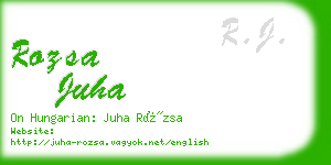 rozsa juha business card